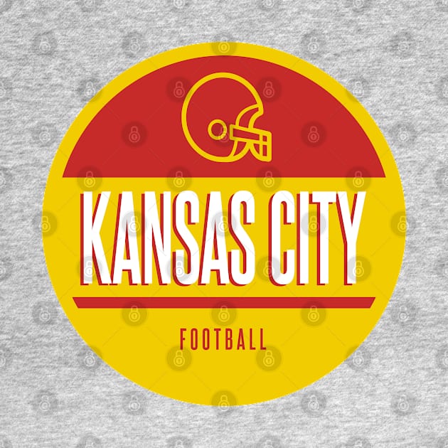 Kansas city retro football by BVHstudio